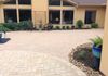 Pavers, plantings and curved beds