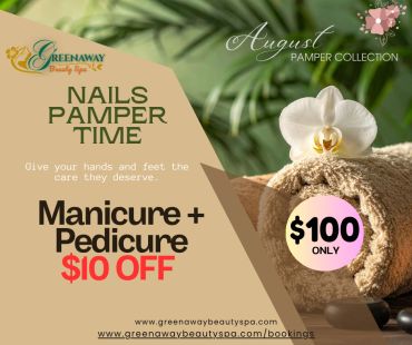 Nails pamper time with $10 off manicure and pedicure.