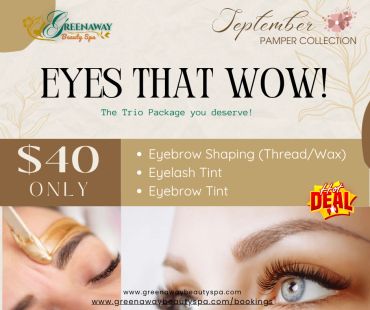Beauty spa offers eyebrow and eyelash services for $40.