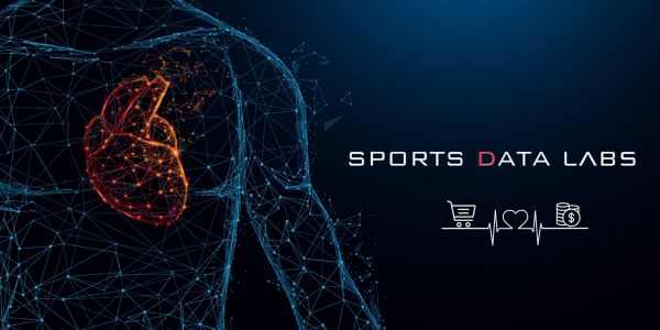 Digital heart and Sports Data Labs logo with icons.
