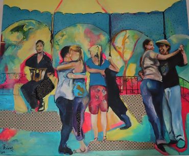 Bailarinas de Tarbes I - 78 x 96 cm  - El tango no es de a tres

60 x 73 cm - 350 Euros 
Toile sans 