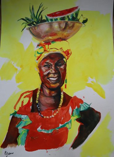 Celia 
42 x 32 cm - Cloarec col. priv.
Papier encadré
-
Ink, acrylics and oils on canvas paper
2022