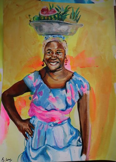 Delia 
42 x 32 cm 
Papier encadré

 Ink, acrylics and oils on canvas paper
2022