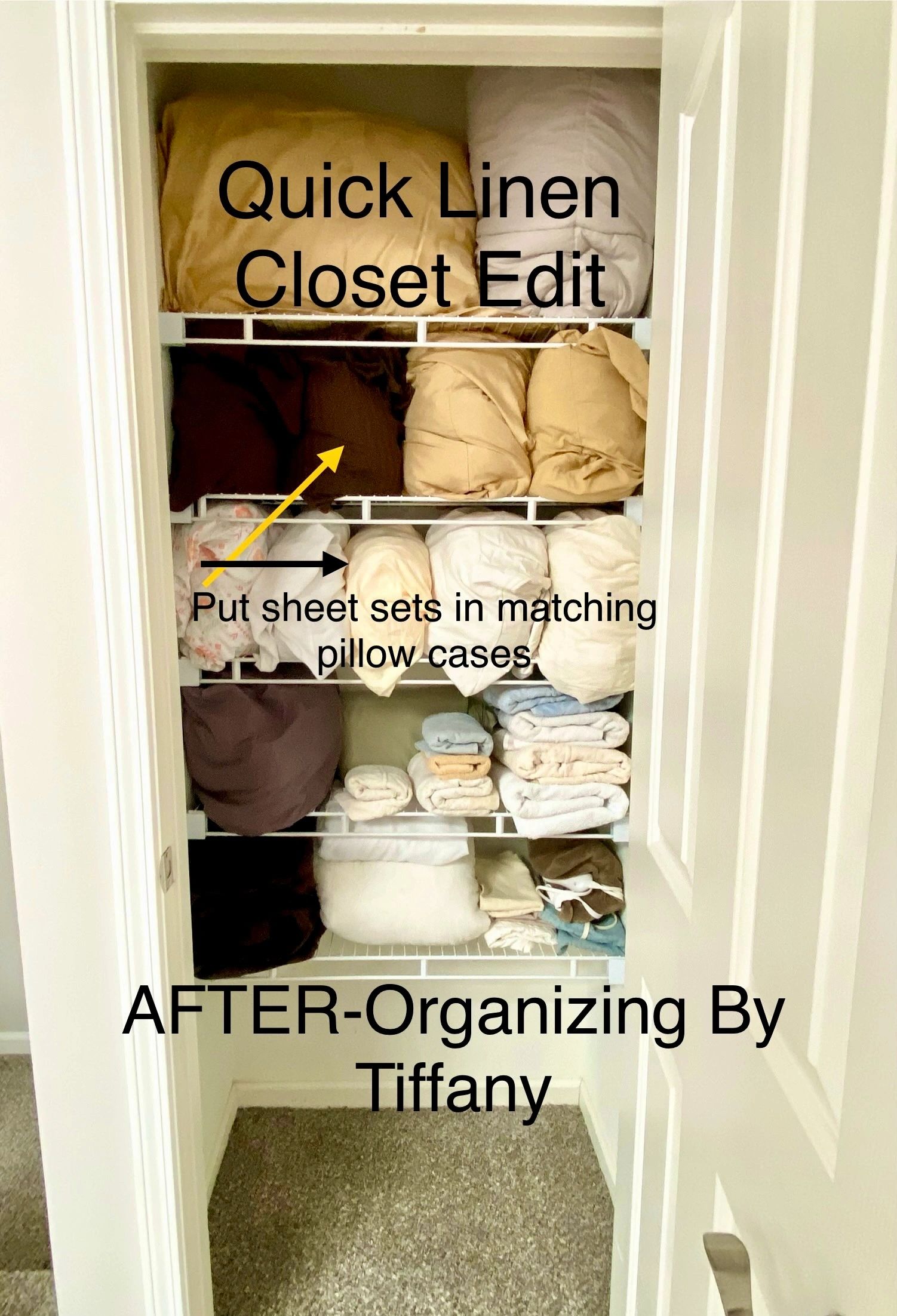 Quick Linen Closet Edit