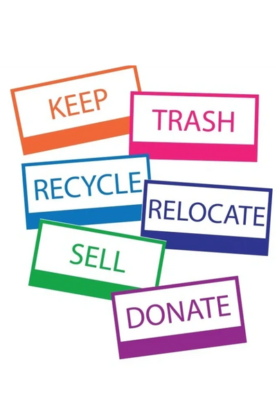 Decluttering Services- Keep, Donate, Trash, Relocate, Recycle, Sell