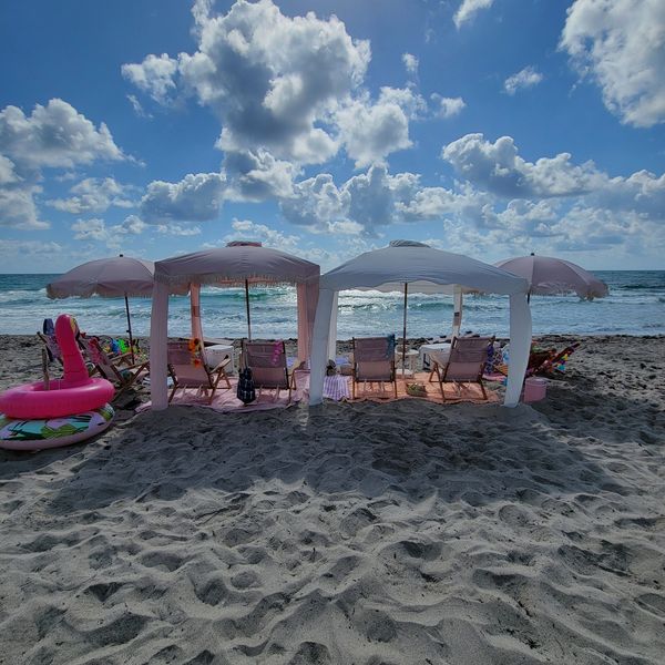 Cabana and umbrella beach rentals for summer vacation 