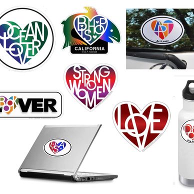 Lover's Heart® stickers reflecting love and value for special interests.