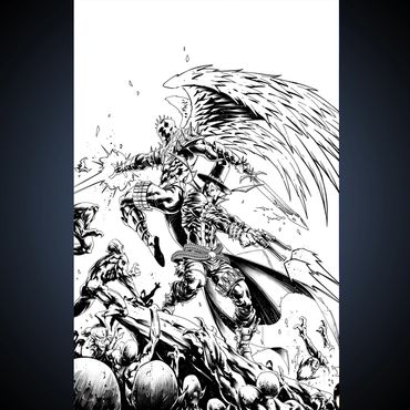 Kevin Keane line art
Gunslinger Spawn - Image Comics