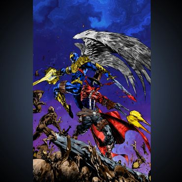 Leroy Binks colorist
Kevin Keane line art
Gunslinger Spawn - Image Comics