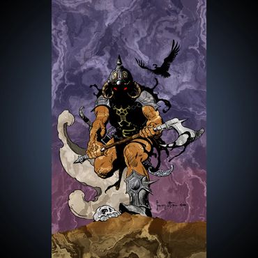 Leroy Binks colorist
Frank Frazetta line art
Death Dealer 