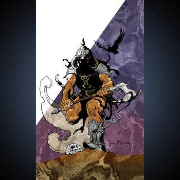 Leroy Binks colorist
Frank Frazetta line art
Death Dealer 