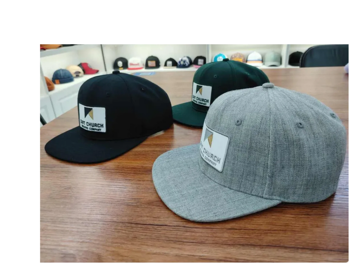 *PRESALE* Flat Brim Dirt Church Brewing Co Hat with Custom Embroidered