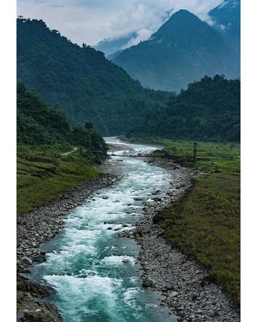 Tiding bridge that divides Lohit and Anjaw districts in Arunachal Pradesh. 
 © Majum Yomcha