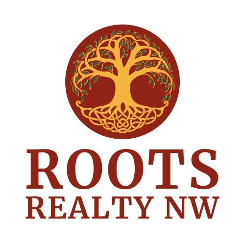 Roots Realty NW Logo | Tree of Life with Roots and Celtic Heart