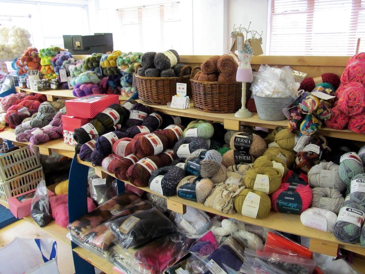Selection of commercial yarn as well as handspun