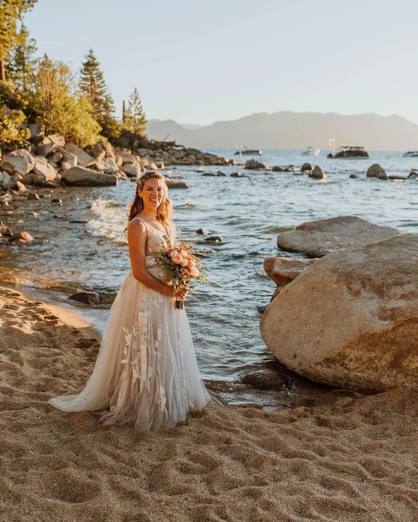 Round Hill Pines beach.  Our beautiful bride Kate Jones!