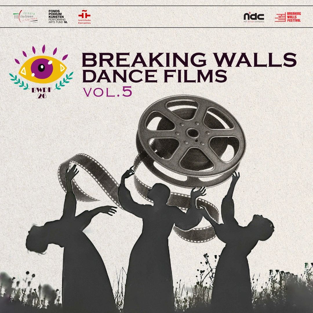 The official poster of the 5th edition of Breaking Walls Dance Films Festival