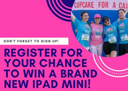 Event signup promotion for a chance to win an iPad Mini.
