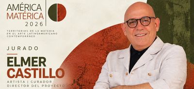 Portrait of Elmer Castillo featured as juror for América Matérica 2026.