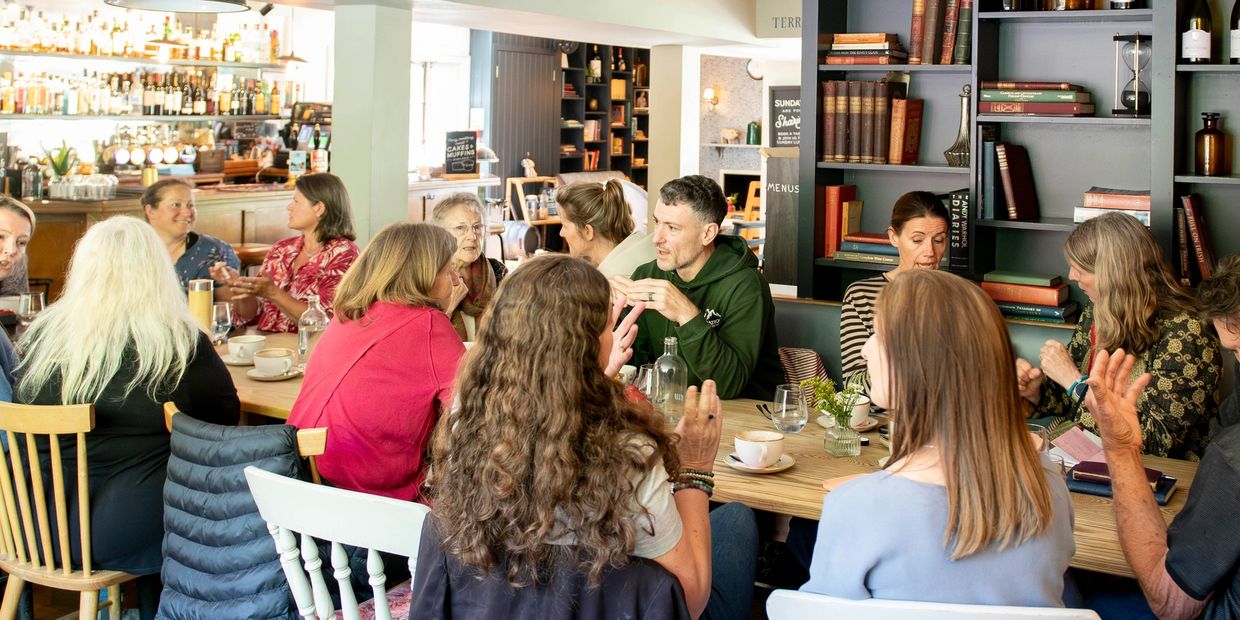 Health Network Hub practitioners networking at the Churt wellbeing practitioner hub in Churt, Surrey