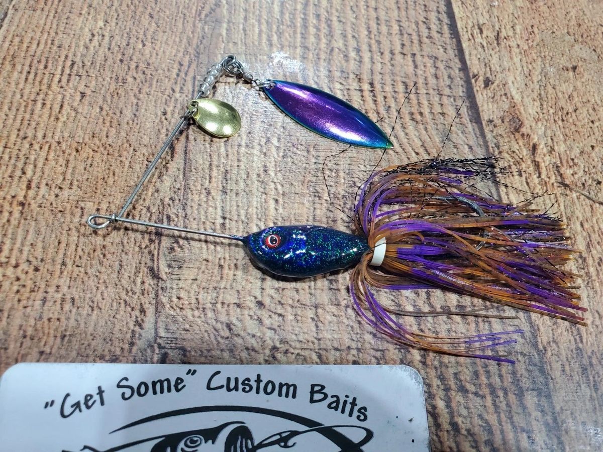 Spinnerbaits! Custom made in 5/8 oz, 3/4 oz, and 1 oz!