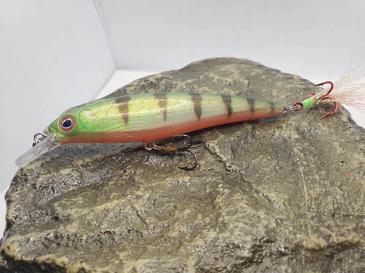 5” Shallow jerkbait fishing lure in holographic patterns!