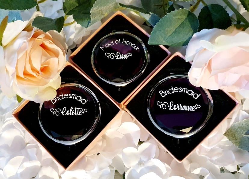 Personalised Gem Compact Mirror