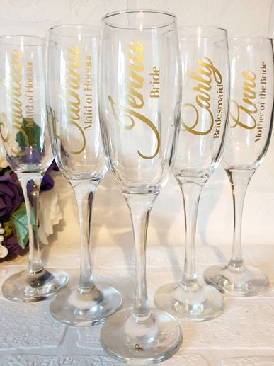 personalised glasses wedding AWARD WINNING, WEDDING CANDLES IRELAND, BEAUTIFUL CREATIONS IRELAND