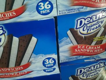 Ice Cream Novelties we sell:
+  OREO Bar
+ Reese's Peanut Butter
+ Characters Bars (Sponge Bob, Spid