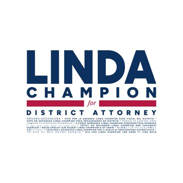 Linda Champion campaign logo for District Attorney.
