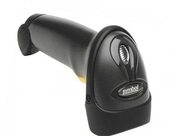 Black handheld barcode scanner with 'symbol' branding.
