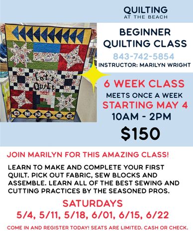 Quilting at the Beach, LLC - Sewing Classes, Quilting Classes