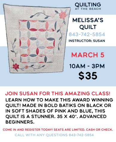 Quilting at the Beach, LLC - Sewing Classes, Quilting Classes