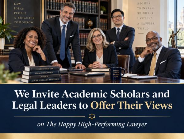 Group of legal professionals inviting scholars to share their views.