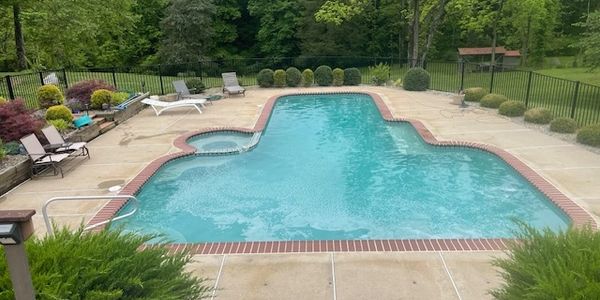 An in-ground swimming pool service we recently finished in Madison, VA.