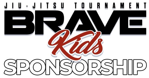 Brave Kids Jiu-Jitsu Tournament sponsorship logo in bold letters.