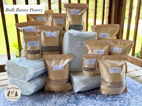 Bulk Bunny Pantry with various packaged food items.