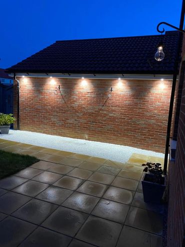 downlighting for security around garage