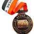 Bronze 1 sided or double sided engraved colored sports medal design with ribbon يميداليات رياضية مع 
