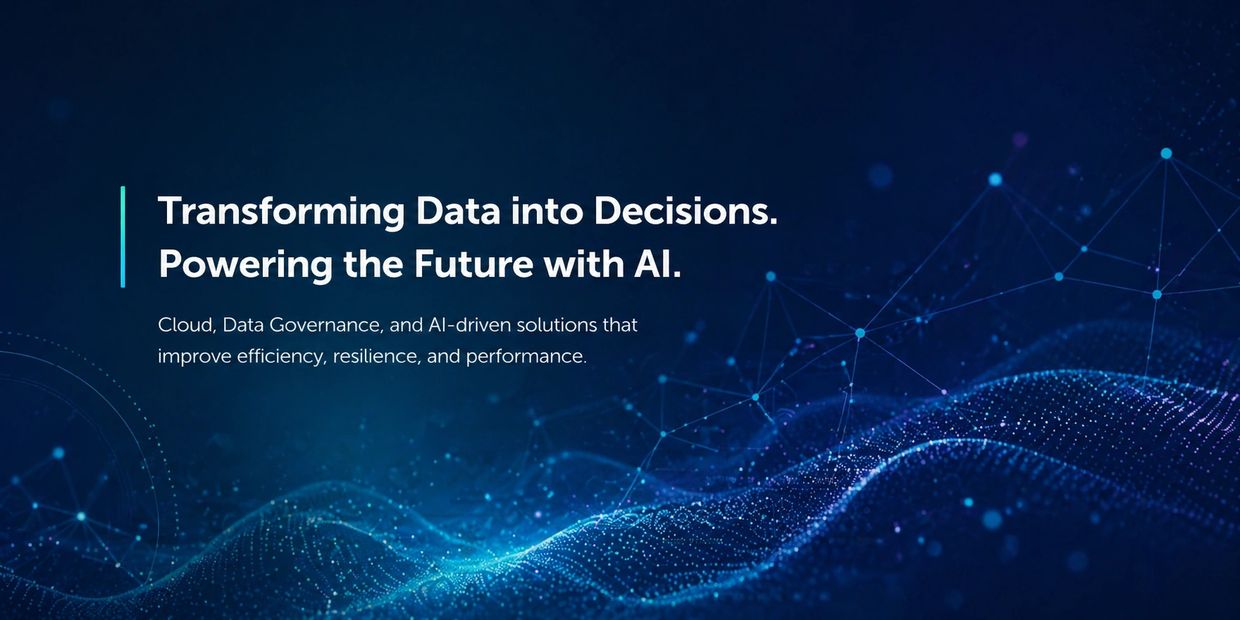 Futuristic AI and data-driven solutions for decision making and efficiency.