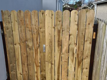 Handcrafted wooden garden gate installed by an Isle of Man carpenter
