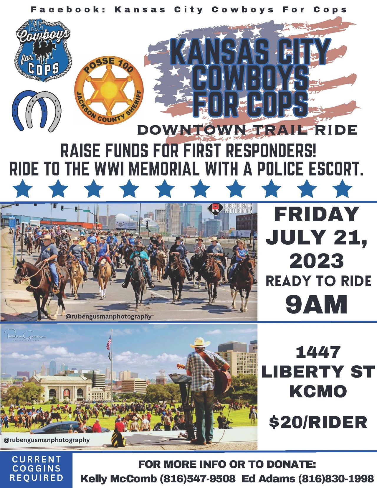 Kansas City Cowboys for Cops Ride is Tomorrow