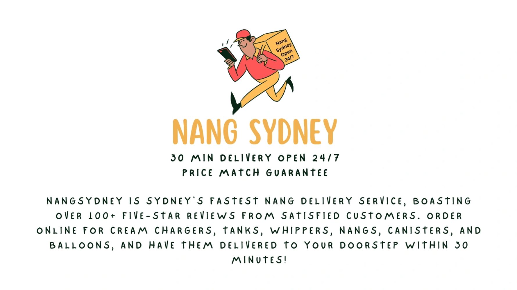 Most trusted Nangs Delivery provider in Sydney. Get whippers, cream chargers, tanks delivery.