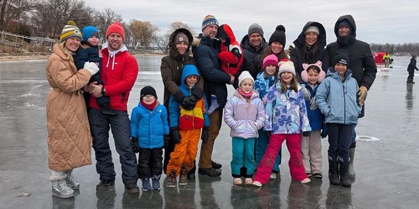 Family ice fishing fun on the fox chain o lakes