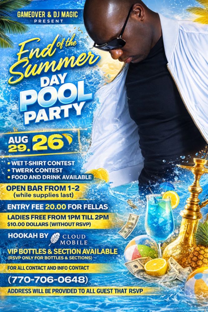 AUG 29 WE IN THE POOL GAMEOVER OFFICAL END OF THE SUMMER DAY POOL PARTY 