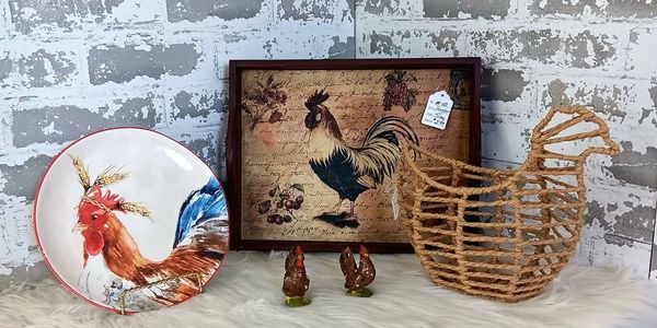 We have Rooster decor in some of our Flea Market Booths.