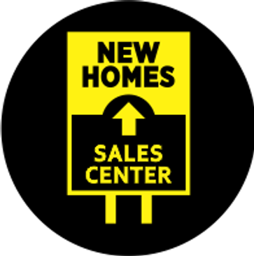 Sign for new homes sales center.