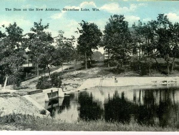 Dam on New Addition, Okauchee Lake, Wisconsin.