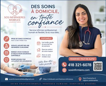 Service infirmier à domicile avec confiance et flexibilité.