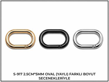 Oval şekilli üç farklı renk metal halka.
